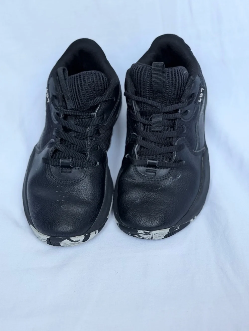 Under Armour Kids Black Sneakers with White Accent